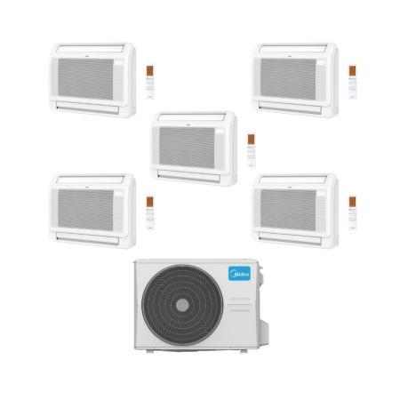 Midea Climatizzatore Console Penta Split MFA2U 9+9+9+9+18 con M5OE-42HFN8-Q Inverter R 32 Wi-Fi Optional Classe A++