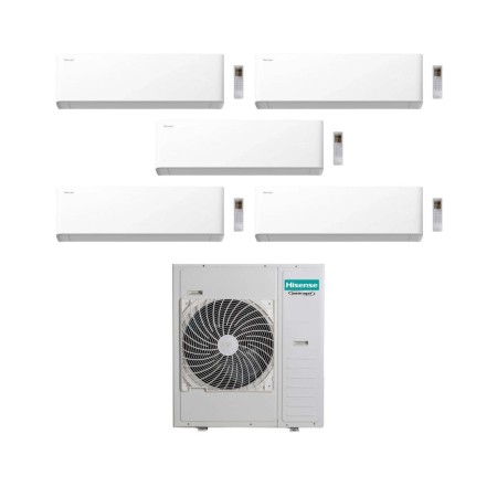 Hisense Climatizzatore UNI HB Penta Split 9+9+12+12+12 con 5AMW125U4RTA Inverter Wi-Fi R-32 Classe A++