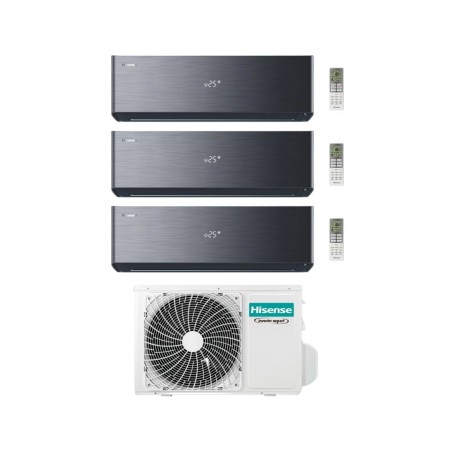 Hisense Climatizzatore Energy Pro X Black Trial Split 9+9+12 con 3AMW72U4RJC Inverter Wi-Fi R-32 Classe A++