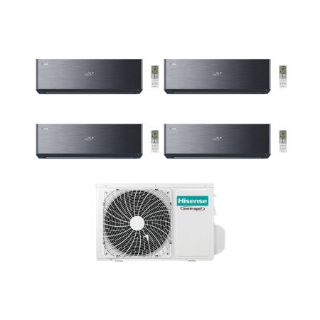 Hisense Climatizzatore Energy Pro X Black Quadri Split 9+9+12+12 con 5AMW105U4RQC Inverter Wi-Fi R-32 Classe A++