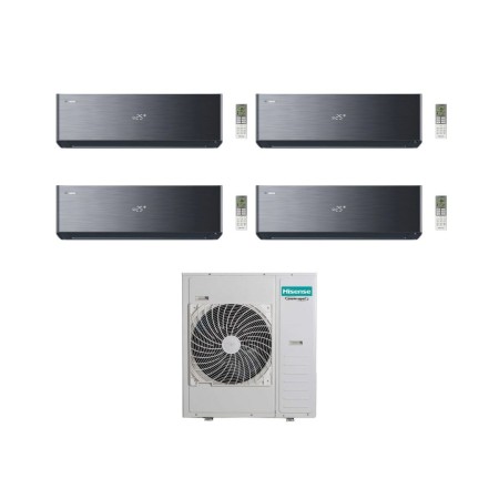 Hisense Climatizzatore Energy Pro X Black Quadri Split 9+9+12+12 con 5AMW125U4RTA Inverter Wi-Fi R-32 Classe A++