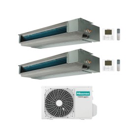 Hisense Climatizzatore Canalizzato Dual Split serie Slim ADT 9+12 con 2AMW52U4RXC Inverter R32 Wi-Fi Optional Classe A++