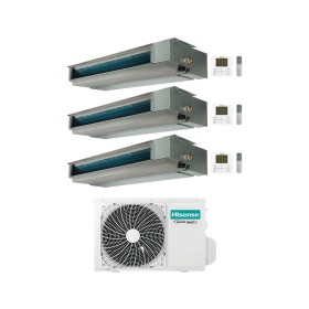Hisense Climatizzatore Canalizzato Trial Split serie Slim ADT 9+9+12 con 3AMW52U4RJC Inverter R32 Wi-Fi Optional Classe A++