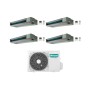 Hisense Climatizzatore Canalizzato Quadri Split serie Slim ADT 9+9+9+9 con 4AMW81U4RJC Inverter R32 Wi-Fi Optional Classe A++