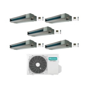 Hisense Climatizzatore Canalizzato Penta Split serie Slim ADT 9+9+9+9+12 con 5AMW105U4RQC Inverter R32 Wi-Fi Opt. Classe A++