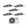Hisense Climatizzatore Canalizzato Penta Split serie Slim ADT 9+9+9+9+12 con 5AMW105U4RQC Inverter R32 Wi-Fi Opt. Classe A++