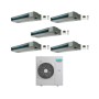 Hisense Climatizzatore Canalizzato Penta Split serie Slim ADT 9+9+12+12+12 con 5AMW125U4RTA Inverter R32 Wi-Fi Opt. Classe A++