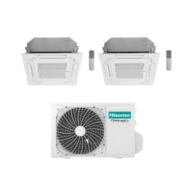 Hisense Climatizzatore a Cassetta 4 Vie Dual Split ACT 12+12 con 2AMW52U4RXC Inverter R32 Wi-Fi Optional Classe A++