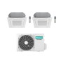 Hisense Climatizzatore a Cassetta 4 Vie Dual Split ACT 18+18 con 3AMW72U4RJC Inverter R32 Wi-Fi Optional Classe A++