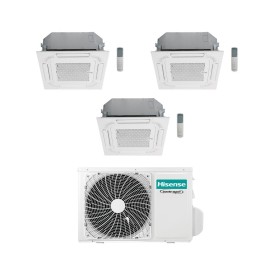Hisense Climatizzatore a Cassetta 4 Vie Trial Split ACT 12+12+12 con 4AMW81U4RJC Inverter R32 Wi-Fi Optional Classe A++