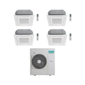 Hisense Climatizzatore a Cassetta 4 Vie Quadri Split ACT 12+12+12+12 con 5AMW125U4RTA Inverter R32 Wi-Fi Optional Classe A++