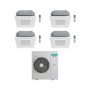 Hisense Climatizzatore a Cassetta 4 Vie Quadri Split ACT 12+12+12+12 con 5AMW125U4RTA Inverter R32 Wi-Fi Optional Classe A++