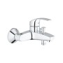 Grohe Eurosmart Miscelatore Rubinetto Monocomando StarLight Cromo Metallo per Vasca Doccia con Deviatore Automatico - 33300002