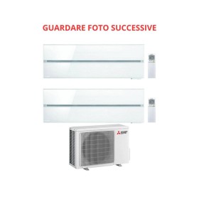 Mitsubishi Climatizzatore Dual Split Kirigamine MSZ-LN Bianco 9+12 con MXZ-2F42VF4 Inverter R-32 Wi-Fi Classe A+++