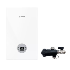 Bosch Caldaia a Condensazione Condens 1200 GC1200W 24/30 C23 Bianca 24 Kw Metano/GPL Con Kit Scarico Fumi-Dedangatore In Omaggio