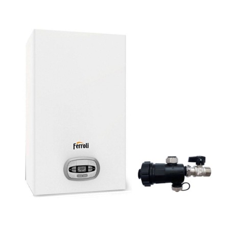 Ferroli Caldaia a Condensazione Bluehelix Tech RRT 34 kW C Metano/Gpl con Kit Scarico Fumi Con Defangatore In Omaggio