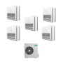 Hisense Climatizzatore a Console Penta Split AKT 9+9+9+9+12 con 5AMW105U4RQC Inverter R32 Wi-Fi Optional Classe A++