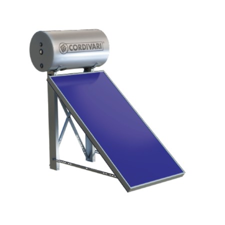 Cordivari Sistema Solare a Circolazione Naturale Panarea 200 L 2,00 mq con Struttura Tetto Piano + Liquido Solare