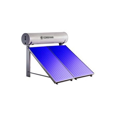 Cordivari Sistema Solare a Circolazione Naturale Panarea 300 L 5,00 mq con Struttura Tetto Piano + Liquido Solare