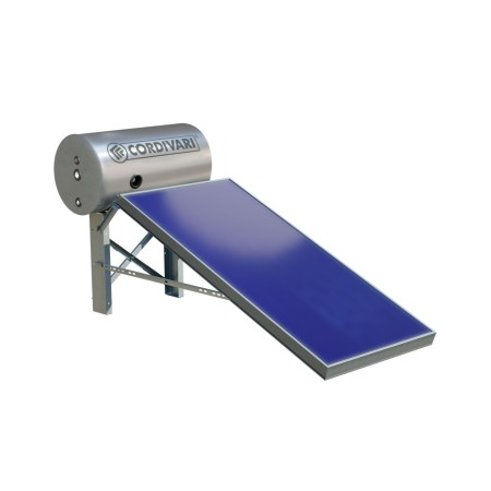 Cordivari Sistema Solare a Circolazione Naturale Panarea Low 150 L 2,00 mq con Struttura Tetto Piano + Liquido Solare