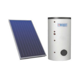 Cordivari Sistema Solare B2 a Circolazione Forzata 200 L 2,50 mq con Stuttura per Tetto Piano + Liquido solare