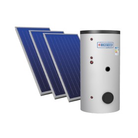 Cordivari Sistema Solare Bolly B2 XL a Circolazione Forzata 300 L 7,50 mq con Stuttura per Tetto Piano + Liquido solare