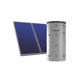 Cordivari Sistema Solare Eco Combi 2 Domus a Circolazione Forzata 200 L 7,50 mq con Stuttura per Tetto a Falda