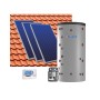 Cordivari Sistema Solare Eco Basic Habitat Combi 3 a Circolazione Forzata 800 L 12,50 mq con Stuttura per Tetto a Falda