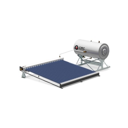 CMG Solari Sistema Solare Sottovuoto Inertial Flux-S a Circolazione Naturale 250 L 3,68 mq con Struttura Ribassata Equator