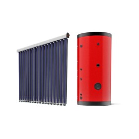 CMG Solari Sistema Solare Sottovuoto For-U 201-18 a Circolazione Forzata 200 L 3,30 mq con Strut. Tetto Piano + Liq. Solare