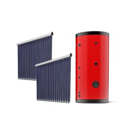 CMG Solari Sistema Solare Sottovuoto For-U 302-36 a Circolazione Forzata 300 L 6,60 mq con Strut. Tetto Piano + Liq. Solare