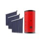 CMG Solari Sistema Solare Sottovuoto For-U 503-54 a Circolazione Forzata 500 L 9,80 mq con Strut. Tetto Piano + Liq. Solare