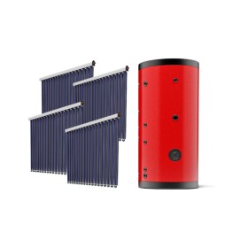 CMG Solari Sistema Solare Sottovuoto For-U 804-72 a Circolazione Forzata 800 L 13,10 mq con Strut. Tetto Piano + Liq. Solare