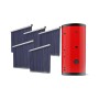 CMG Solari Sistema Solare Sottovuoto For-U 1005-90 a Circolazione Forzata 1000 L 16,40 mq con Strut. Tetto Piano + Liq. Solare