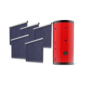 CMG Solari Sistema Solare Sottovuoto For-U 1005-90 a Circolazione Forzata 1000 L 16,40 mq con Strut. Tetto Piano + Liq. Solare