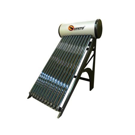 Sunerg Solar Energy Sistema Solare Sottovuoto 15 Tubi HV 200 a Circolazione Naturale 200 L Struttura Tetto Piano