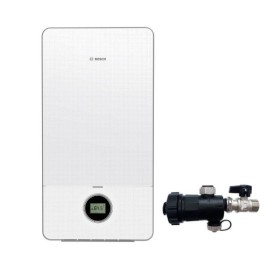 Junkers Bosch Caldaia a Condensazione Condens 7000i W 24 kW GC7000iW 24 C Bianca Met/Gpl Con Kit Scarico Fumi e Defangatore