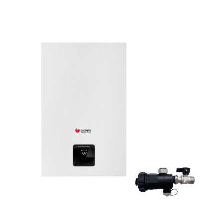 Hermann Saunier Duval Caldaia A Condensazione Thematek Condens 28 AS/1 Metano/GPL ErP con Kit Scarico Fumi e Defangatore