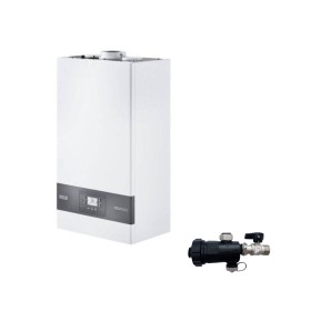 Riello Caldaia a Condensazione Residence 25 Kis LowNox 25 kW Metano/Gpl Completa Di Kit Fumi e Defangatore