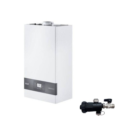 Riello Caldaia a Condensazione Residence 25 Kis LowNox 25 kW Metano/Gpl Completa Di Kit Fumi e Defangatore