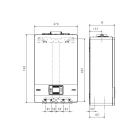 Riello Caldaia A Condensazione Family 35 KIS LOW NOX 30 kW Metano Completa Di Kit Scarico Fumi Hybrid e Defangatore Omaggio