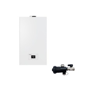 Riello Caldaia a Condensazione RLT 30 Kis 30 kW 20216033 LowNox Metano Completa Di Kit Fumi e Defangatore Omaggio