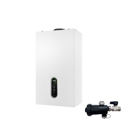 Riello Caldaia a Condensazione Family HM 35 Kis 32 kW Metano Completa Di Kit Fumi e Defangatore Omaggio