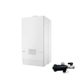 Riello Caldaia a Condensazione Residence Aqua 25 Bis 25 kW Metano Completa Di Kit Fumi e Defangatore Omaggio