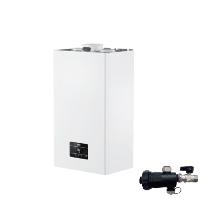Riello Caldaia a Condensazione Start 25 Kis 20 kW Gpl Completa Di Kit Fumi e Defangatore Omaggio