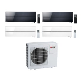 Mitsubishi Climatizzatore Quadri Split Kirigamine MSZ-LN Nero 9+9 Bianco 9+12 con MXZ-4F72VF4 Inverter R-32 Wi-Fi Classe A++