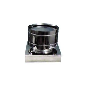 Cappello Antivento in Acciaio Inox Ø 250 mm con base 42x42 mm