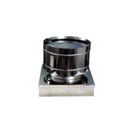 Cappello Antivento in Acciaio Inox Ø 250 mm con Base 52x52 mm per Camino e Stufe