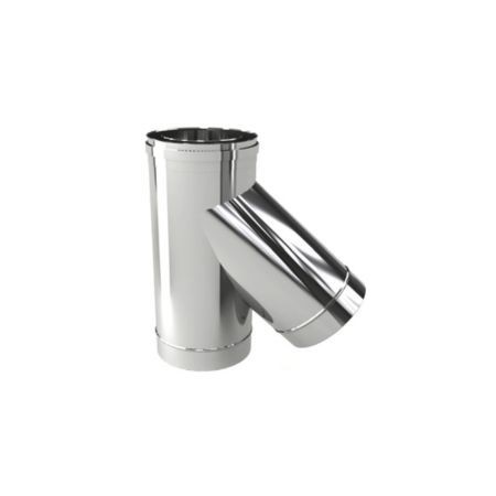 Raccordo Braga 45° per Doppia Parete in Acciaio Inox Ø 80/130 mm per Canne Fumarie