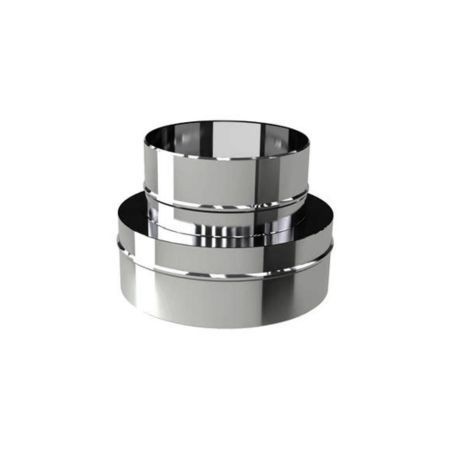 copia di Adattatore in Acciaio Inox Mono Parete Ø 350 mm Doppia Parete Ø 350/400 mm per Canne Fumarie